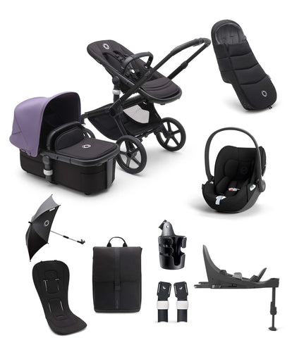Bugaboo Pushchairs Bugaboo Fox5 Ultimate Bundle with Cybex Cloud T Car Seat and Base in Astro Purple