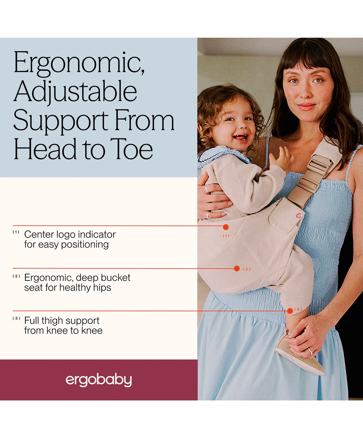 Ergobaby Baby Carriers Ergobaby Upsie Sling Carrier- Natural Beige
