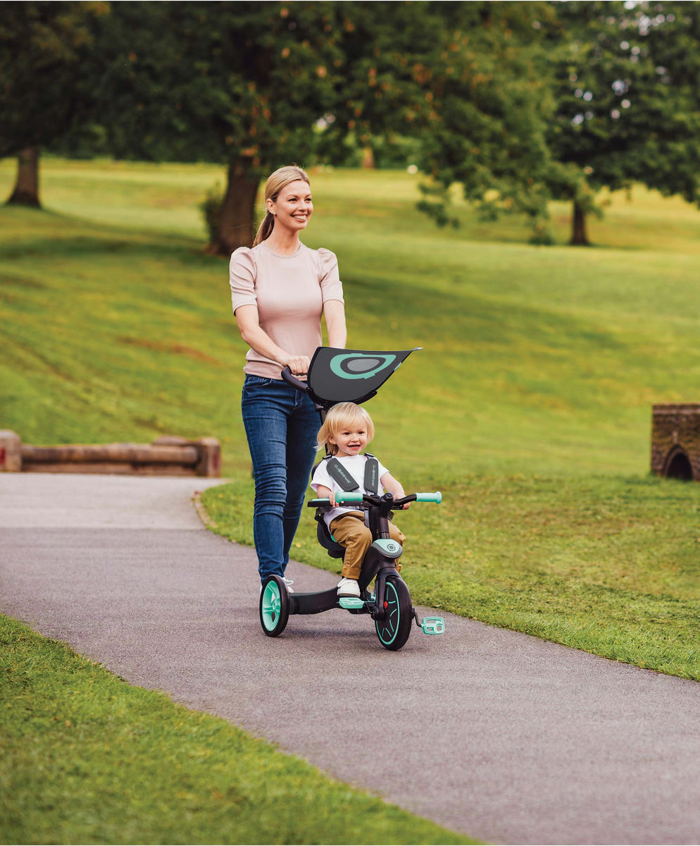 Globber - Explorer 4-in-1 driewieler - Opvouwbare en schaalbare driewieler als loopfiets voor peuters van 10 maanden tot 5 jaar Globber - Explorer 4-in-1 driewieler - Opvouwbare en schaalbare driewieler als loopfiets voor peuters van 10 maanden tot 5 jaar