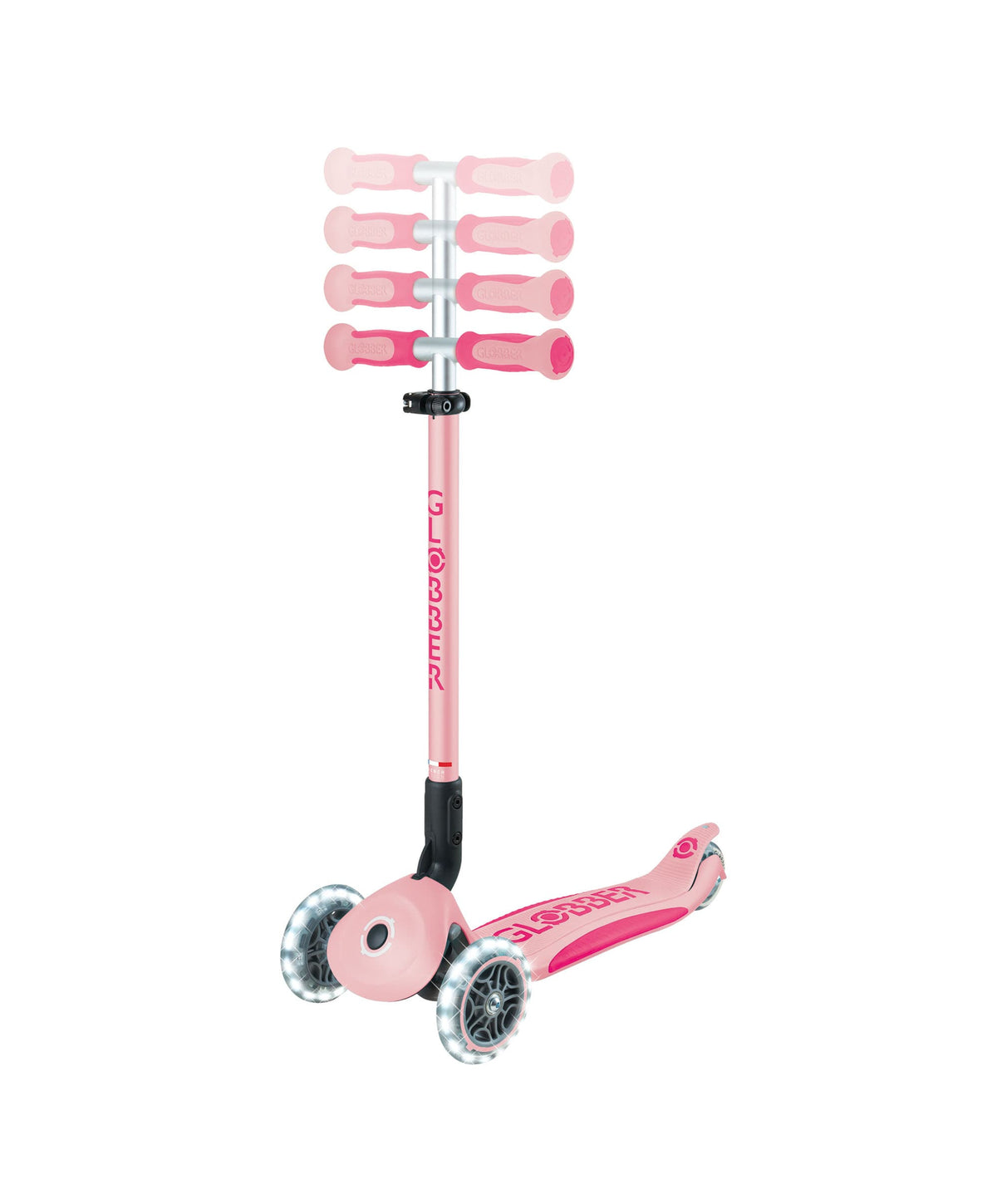 Globber Ride on Toy Globber Go Up Deluxe Lights - Pastel Pink