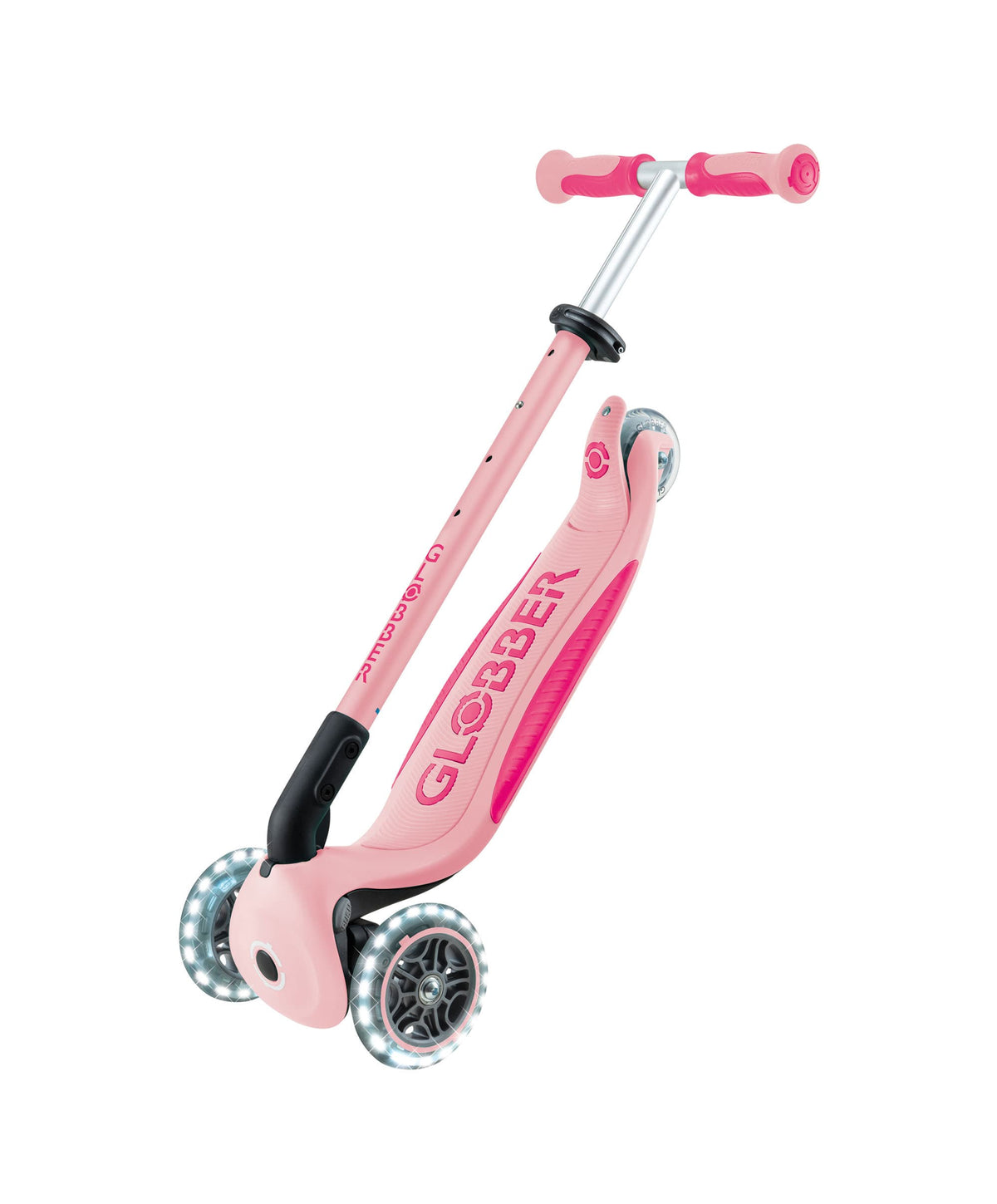 Globber Ride on Toy Globber Go Up Deluxe Lights - Pastel Pink