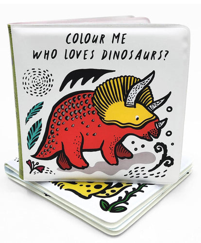 House of Marbles Books Who Loves Dinosaurs Bath Book
