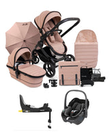 iCandy Pushchairs iCandy Peach 7 Summer Bundle in Cookie with Maxi-Cosi Pebble 360 Car Seat & FamilyFix 360 Base