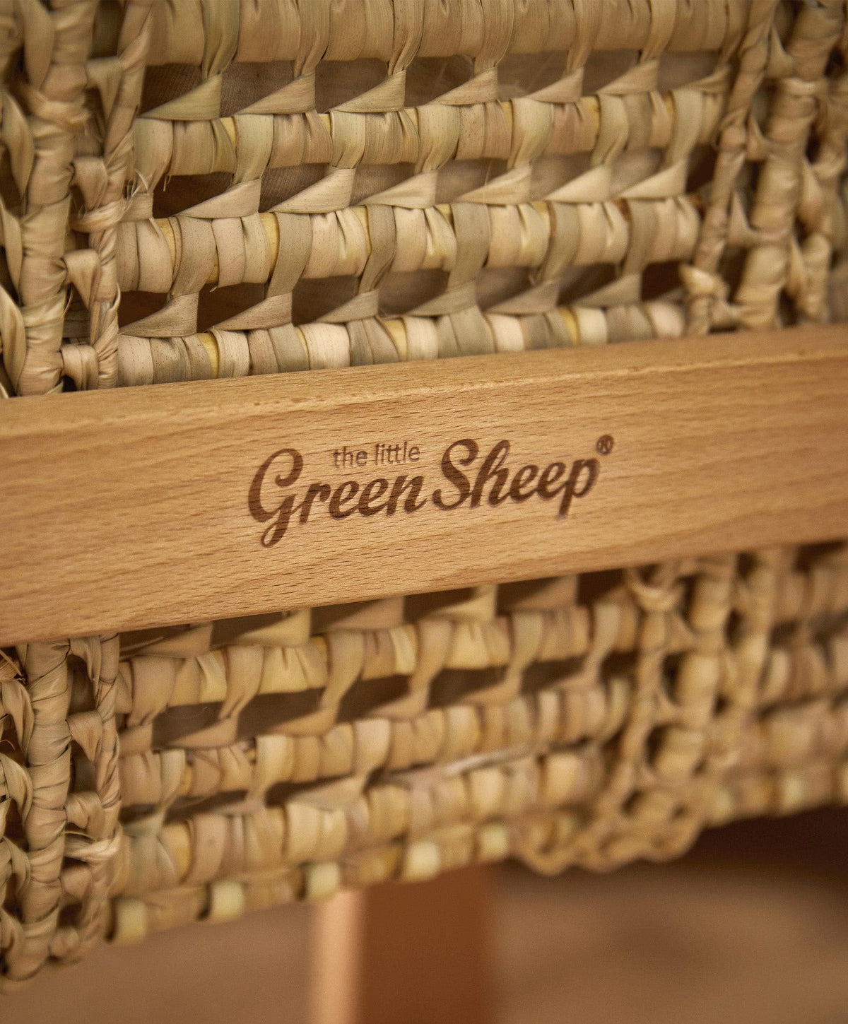 Little Green Sheep Moses Baskets Little Green Sheep Organic Knitted Moses Basket & Mattress - Truffle
