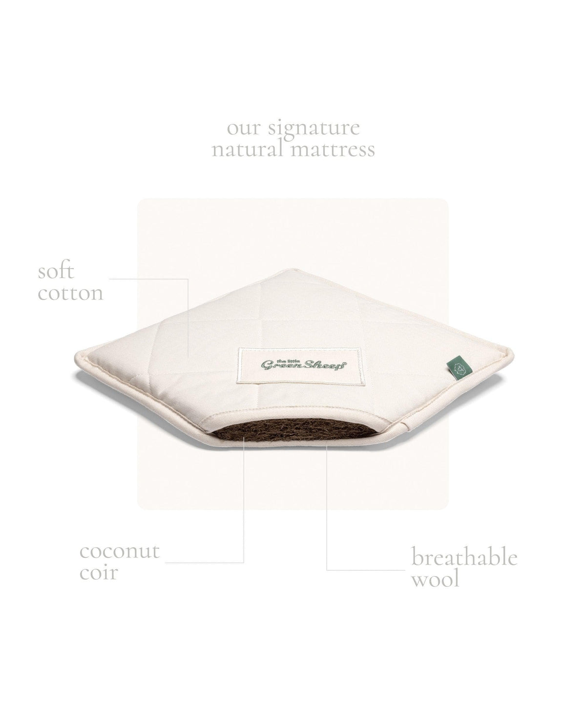 Little Green Sheep Moses Baskets Little Green Sheep Organic Knitted Moses Basket & Mattress - Truffle
