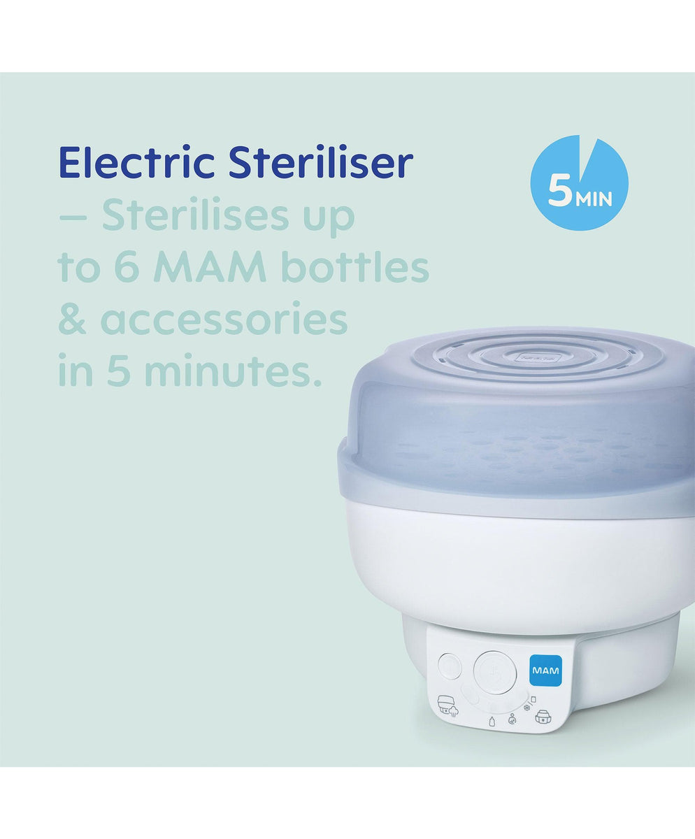 MAM Baby Electric Steriliser Bottle Warmer Grey – Mamas Papas UK