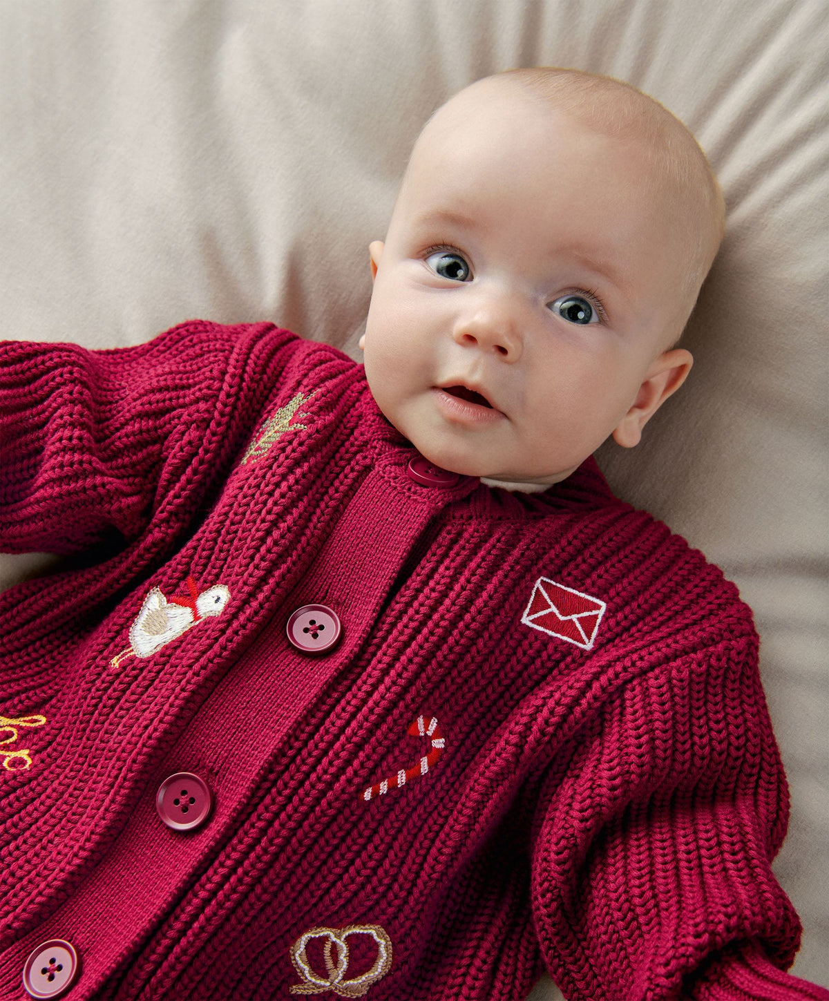 Mamas & Papas 2pc Set Red Christmas Top & Leggings Set