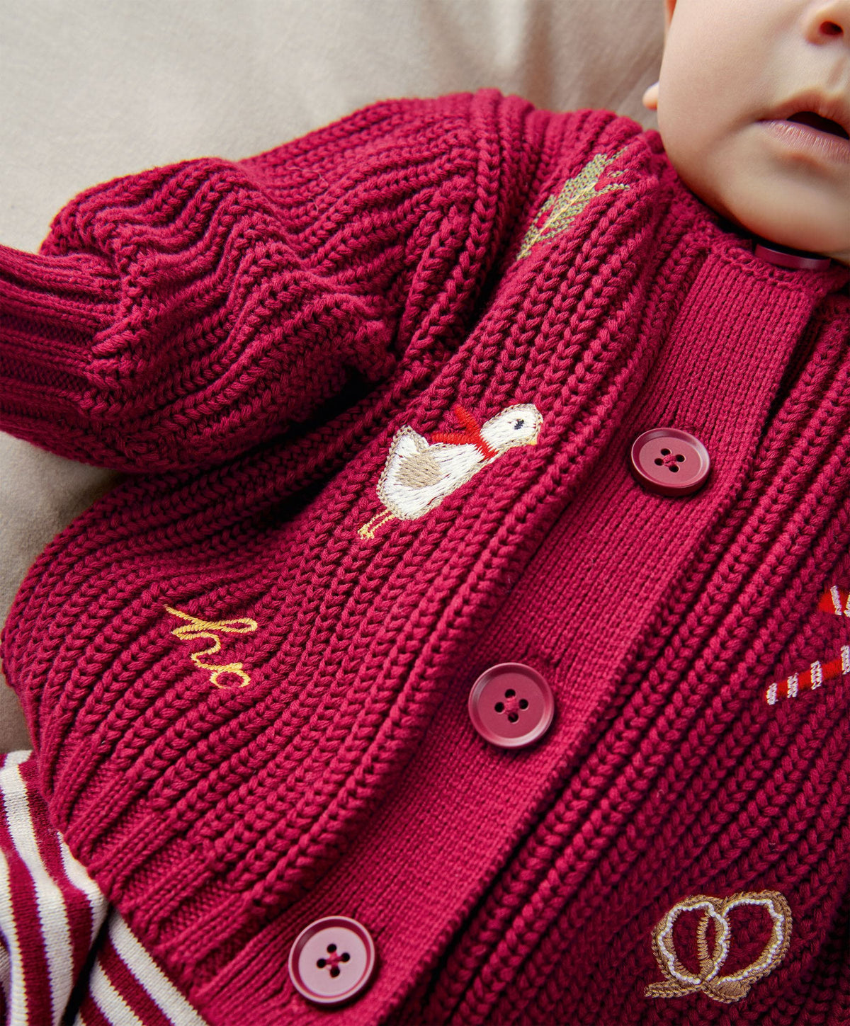Mamas & Papas 2pc Set Red Christmas Top & Leggings Set