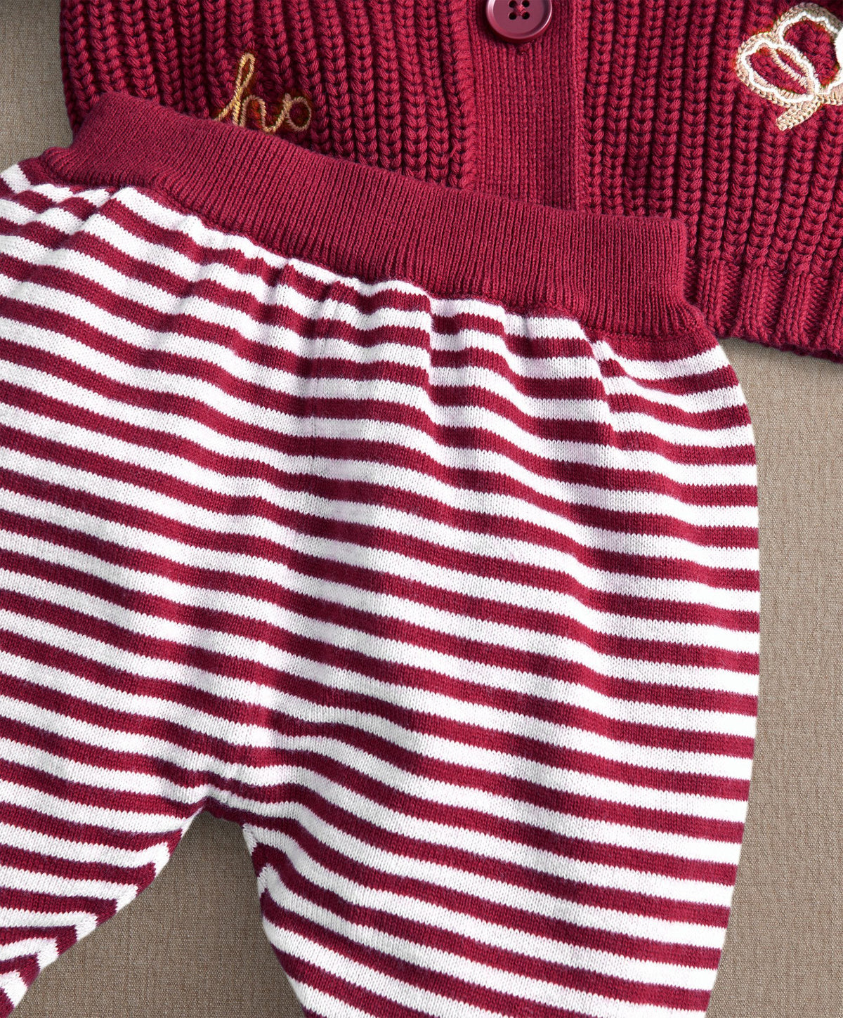 Mamas & Papas 2pc Set Red Christmas Top & Leggings Set