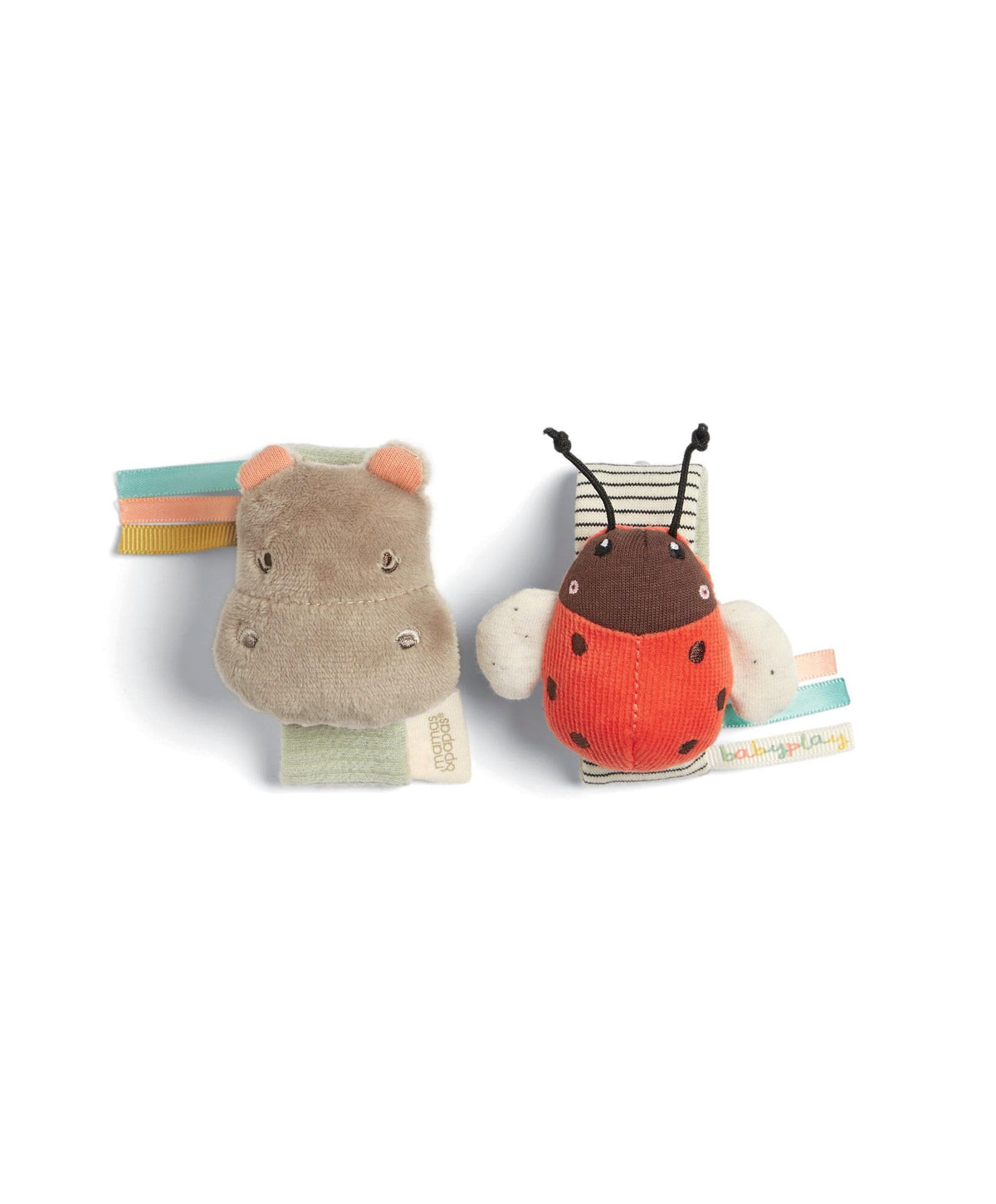 Mamas & Papas Activity Toys Wrist Rattles - Hippo/Ladybird (2 Pack)