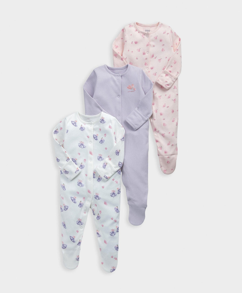 Ballerina Sleepsuits (Pack of 3) – Mamas Papas UK