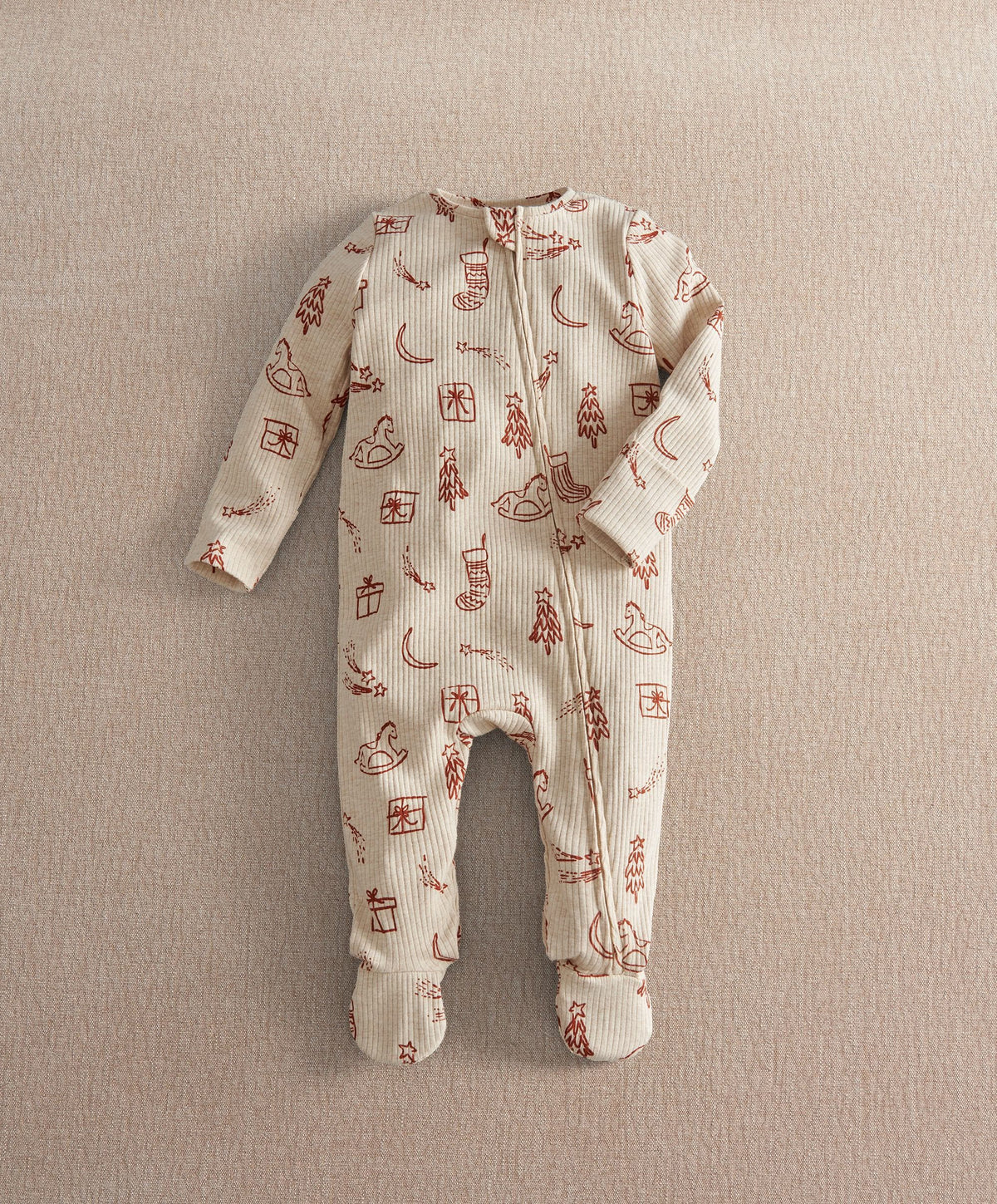 Mamas & Papas All-in-Ones & Bodysuits Christmas Printed Zip Sleepsuit