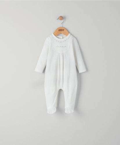 Mamas & Papas All-in-Ones & Bodysuits Eid Embroidered Sleepsuit - Cream