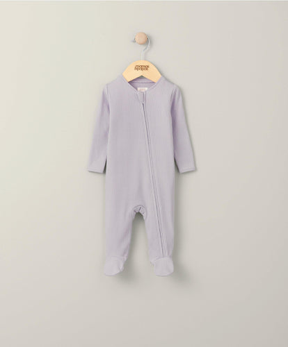 Mamas & Papas All-in-Ones & Bodysuits Organic Rib Sleepsuit - Heather