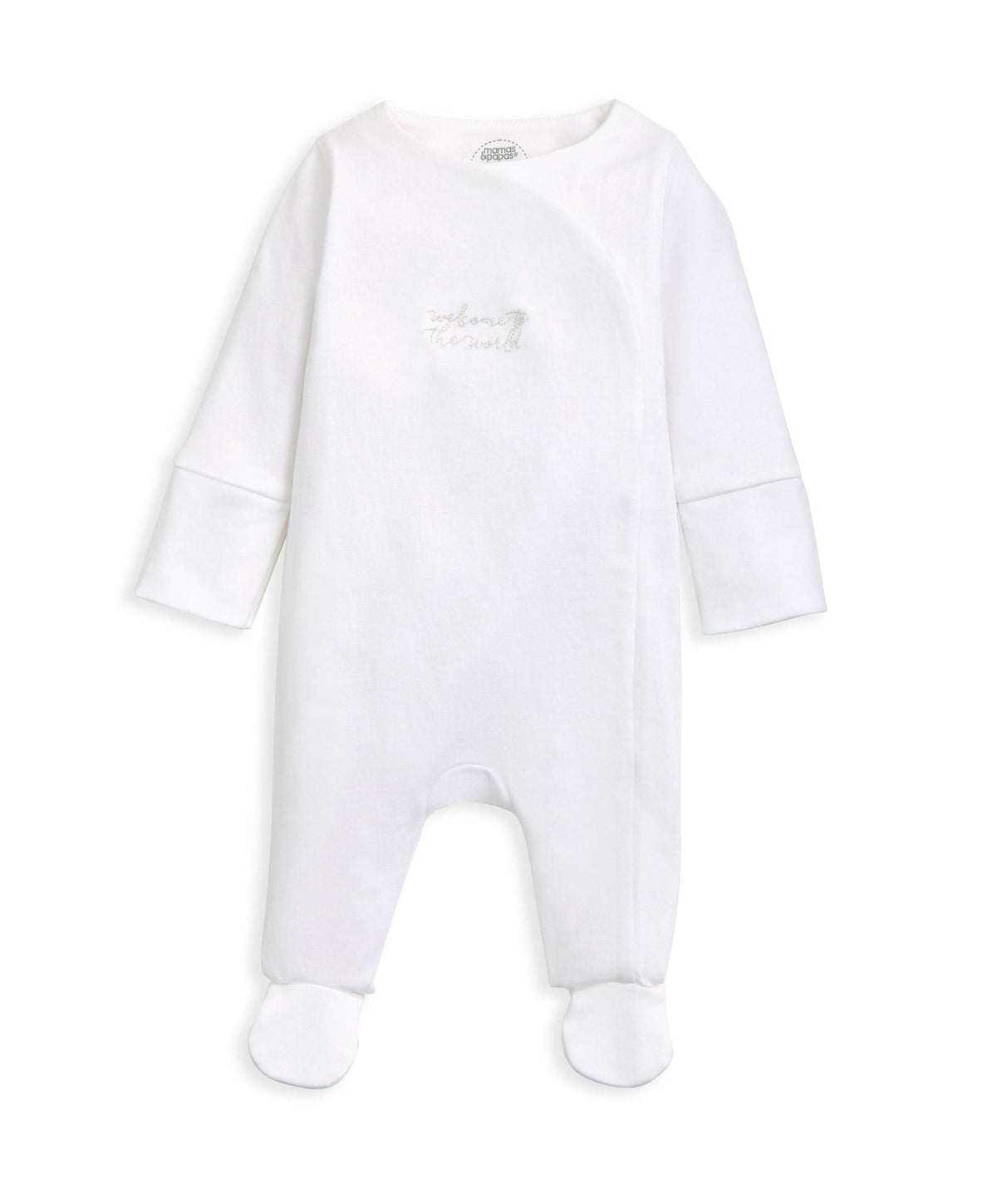 Mamas & Papas All-in-Ones & Bodysuits Welcome to the World All In One -White