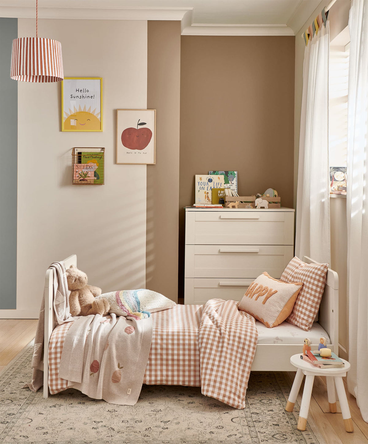 Mamas & Papas Atlas Nursery Furniture Set & Essential Airflow Pocket Spring Cotbed Mattress Bundle - Stone