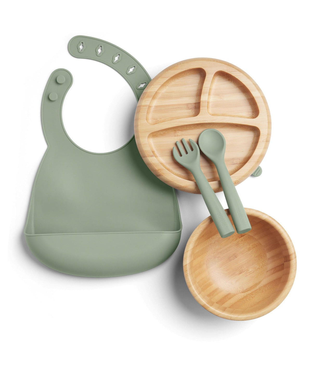 Mamas & Papas Baby Weaning First Mealtime Bamboo Set - Kiwi