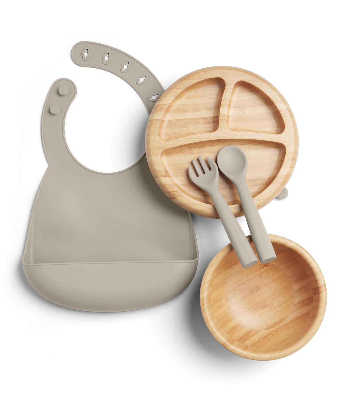 Mamas & Papas Baby Weaning First Mealtime Bamboo Set - Truffle