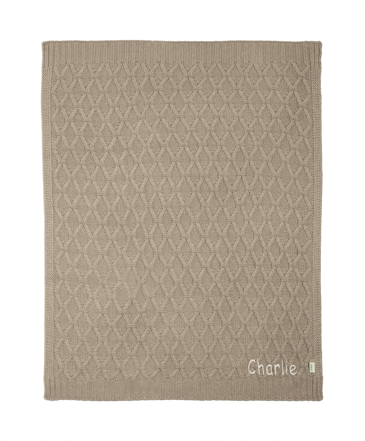 Mamas & Papas Blankets Cable Knit Blanket - Welcome to the World Seedling - Mocha