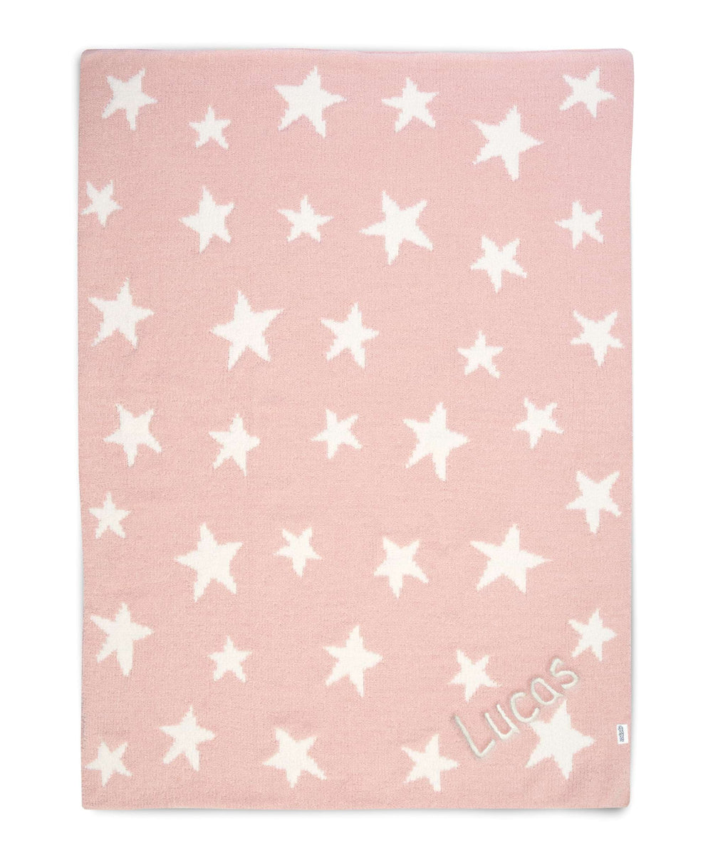 Chenille Blanket Pink Star Baby Bedding & Blankets Mamas & Papas UK