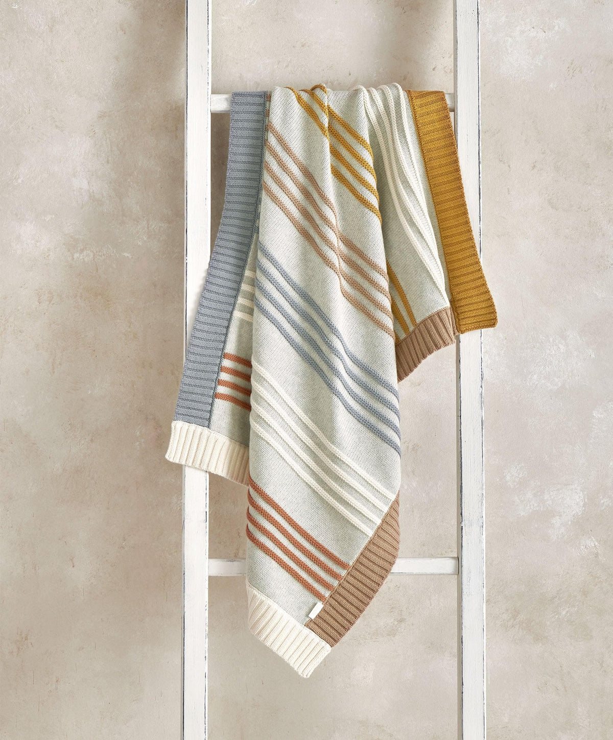 Mamas & Papas Blankets Cotton Essentials Knitted Blanket - Multi Colour Striped