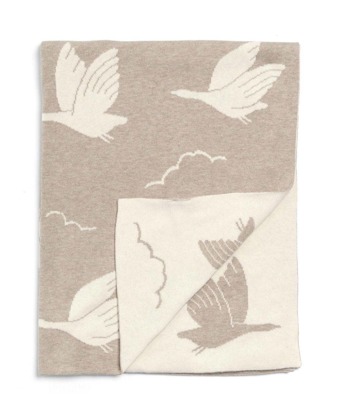 Mamas & Papas Blankets Knitted Blanket - Welcome to the World Duckling - Mocha