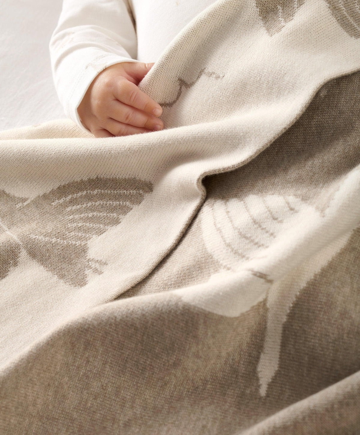 Mamas & Papas Blankets Knitted Blanket - Welcome to the World Duckling - Mocha