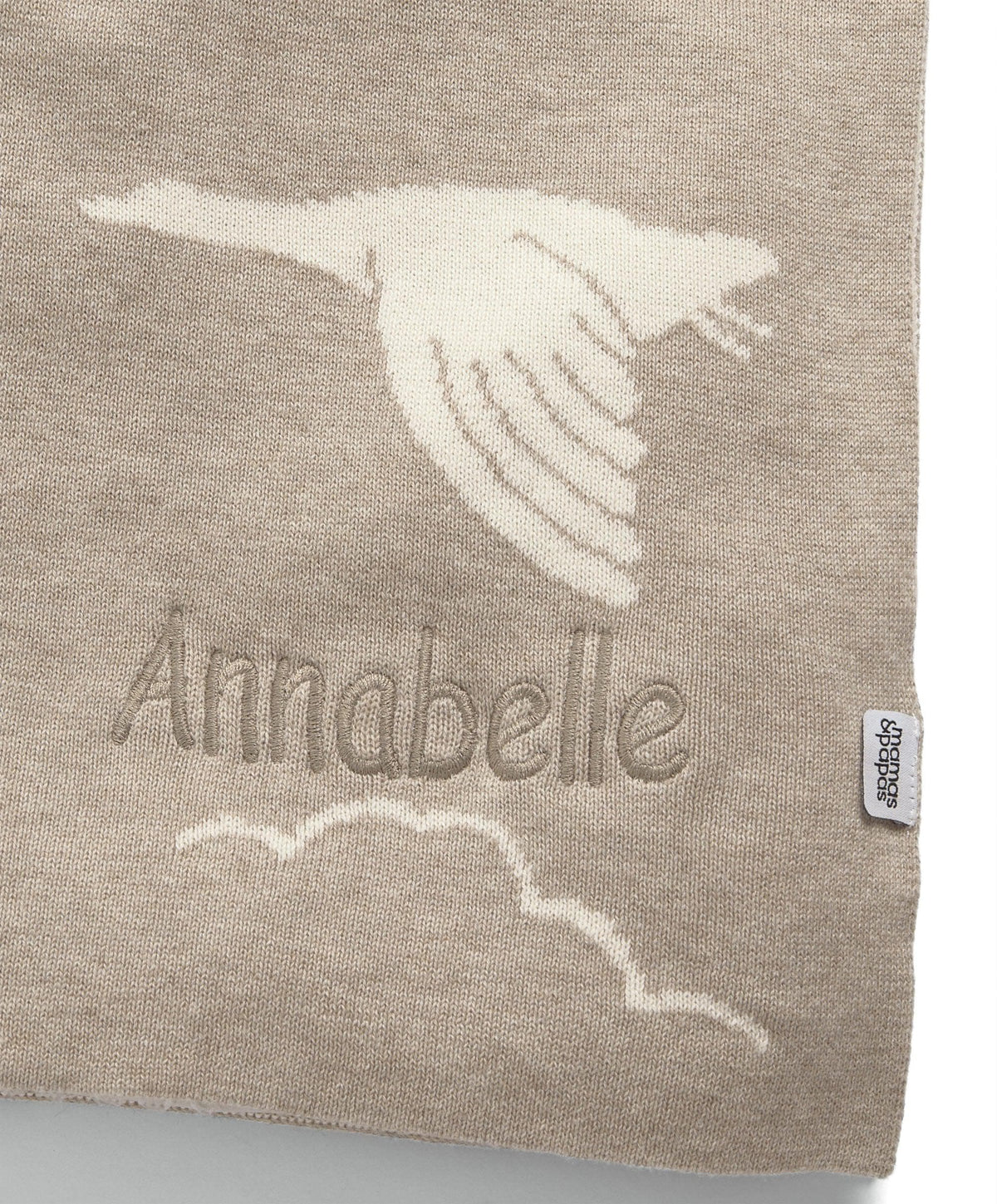 Mamas & Papas Blankets Knitted Blanket - Welcome to the World Duckling - Mocha