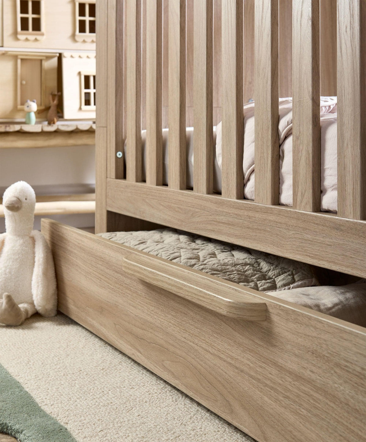 Mamas & Papas Cotbed Bundles Franklin Cotbed & Luxury Hybrid Twin Mattress Bundle - Oak