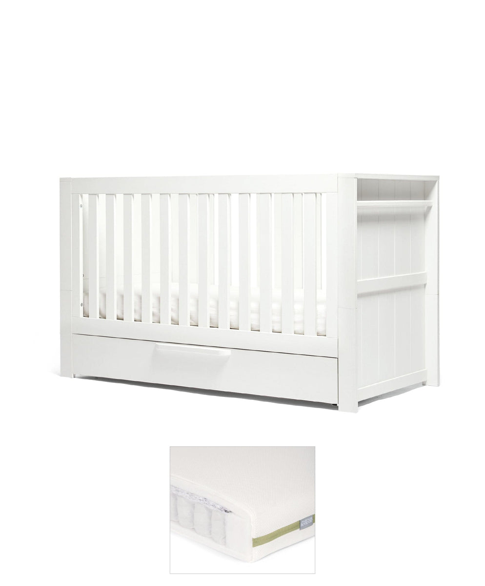 Franklin Cotbed Premium Pocket Spring Mattress Bundle White