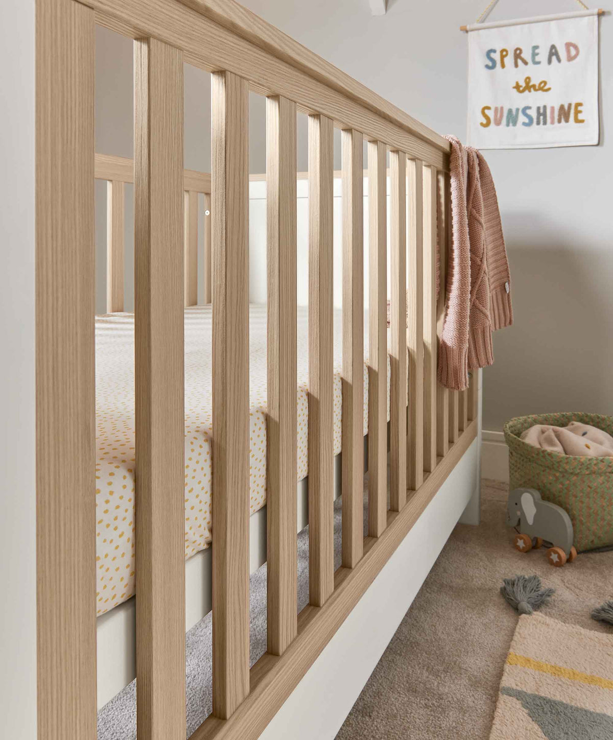 Mamas & Papas Cotbed Bundles Harwell Cotbed & Luxury Hybrid Twin Mattress Bundle - White