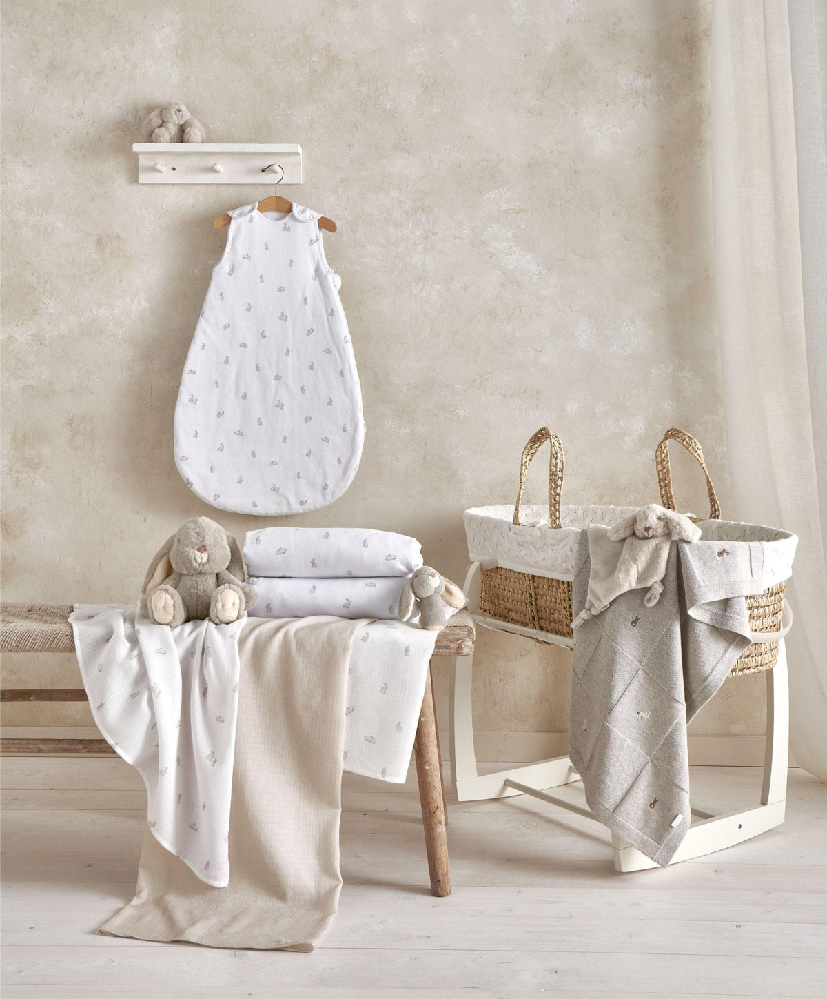 Mamas & Papas Cotbed Sheets Cotbed Fitted Sheets (2 Pack) - Bunny
