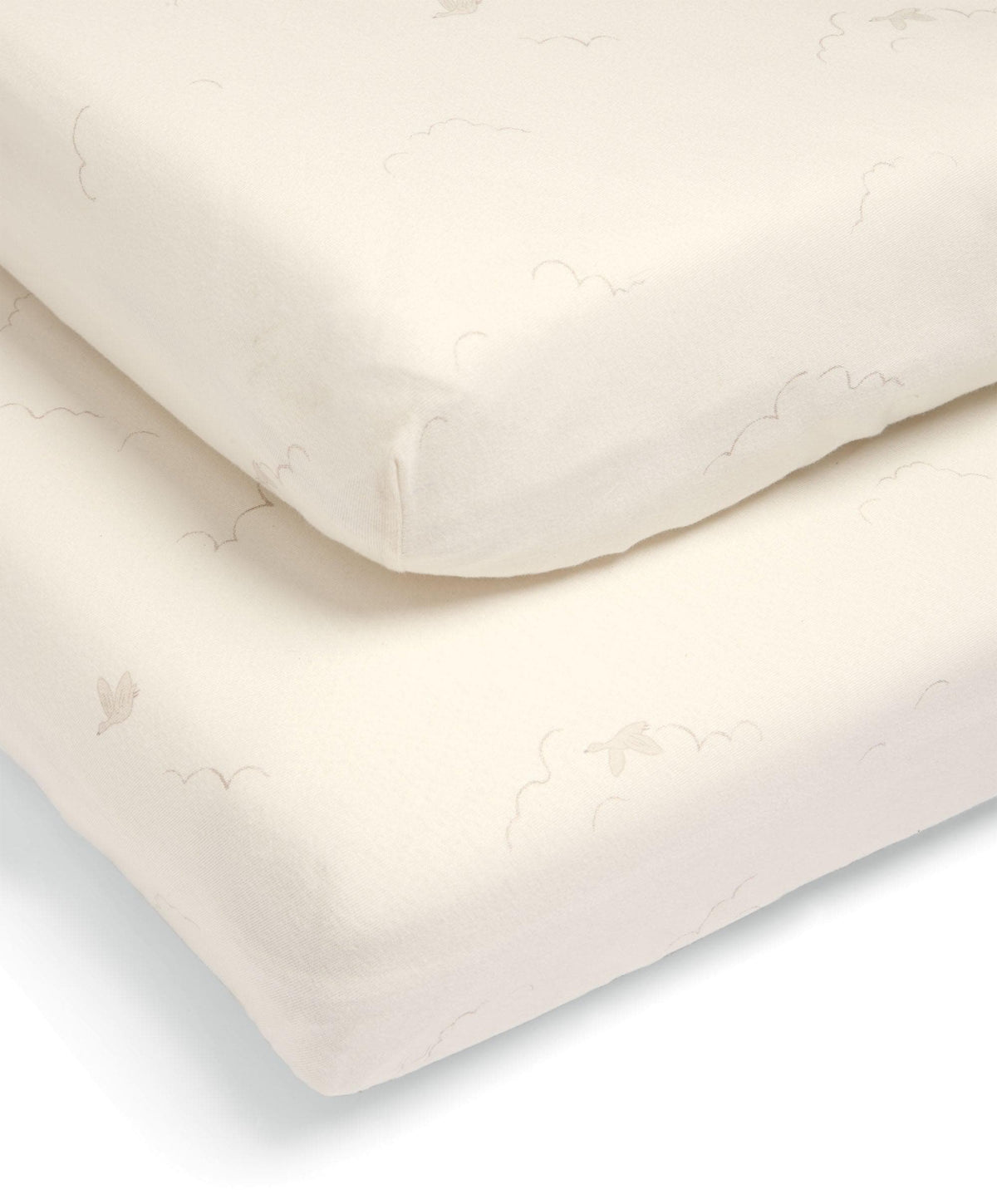 Mamas & Papas Cotbed Sheets Cotbed Fitted Sheets (2 pack) Welcome to the World Duckling - Cream