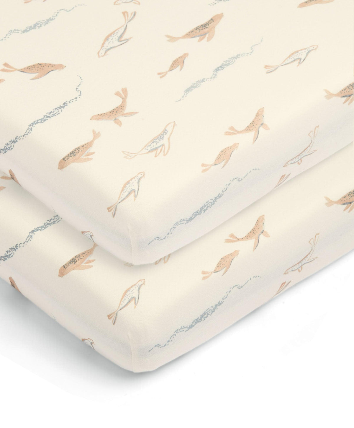Mamas & Papas Cotbed Sheets Cotbed Fitted Sheets (pack of 2) - Seals