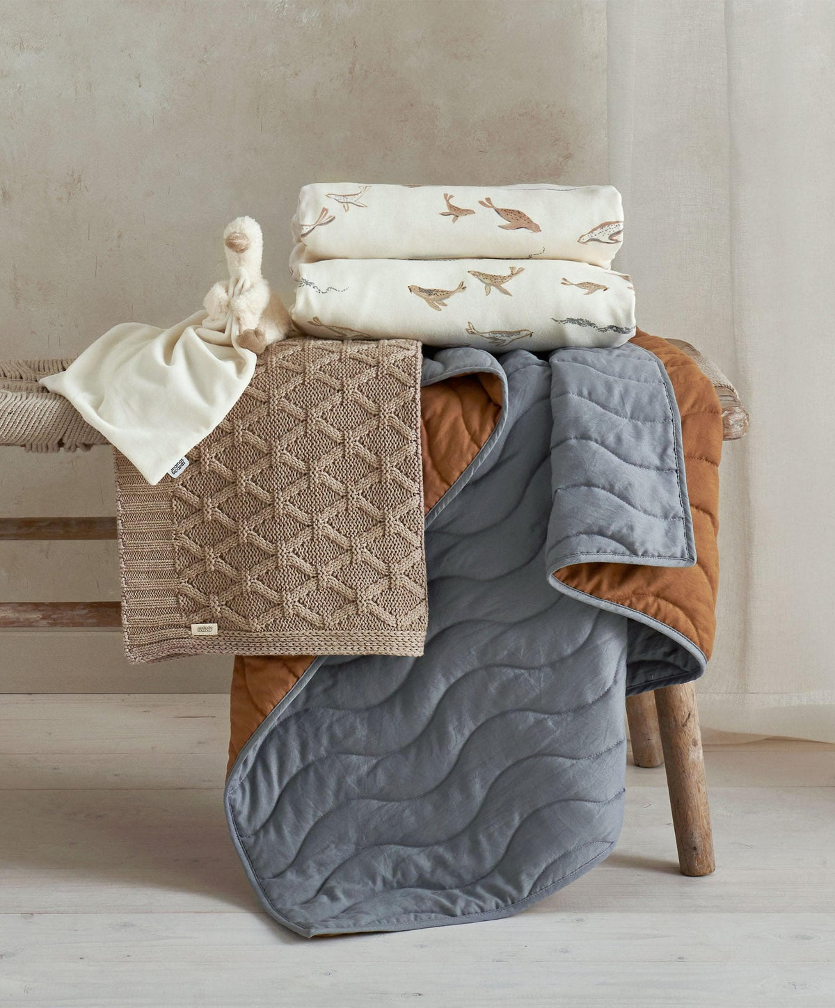 Mamas & Papas Cotbed Sheets Cotbed Fitted Sheets (pack of 2) - Seals