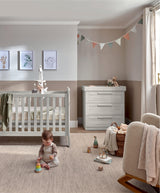 Mamas & Papas Furniture Sets Atlas 2 Piece Cot Bed Set with Dresser Changer - Nimbus White