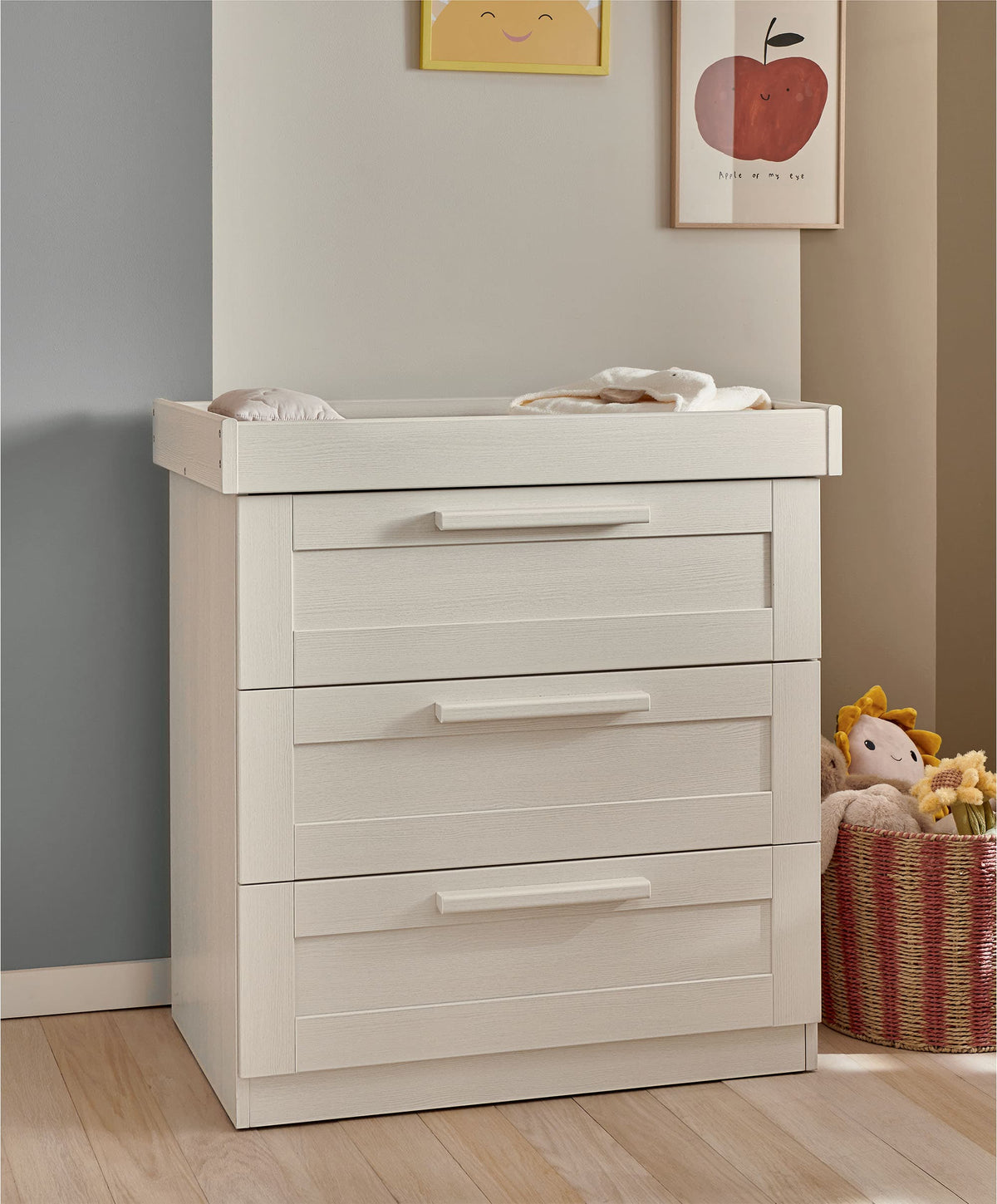 Mamas & Papas Furniture Sets Atlas 2 Piece Small Cotbed Set with Dresser Changer - Stone