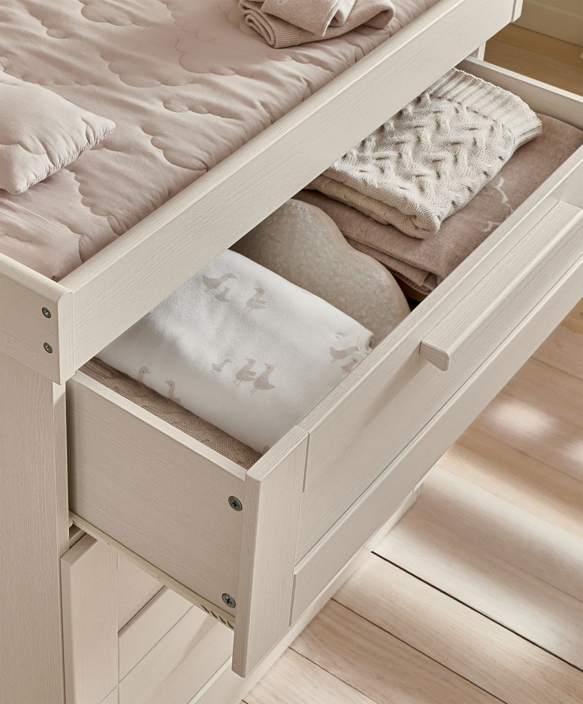 Mamas & Papas Furniture Sets Atlas 2 Piece Small Cotbed Set with Dresser Changer - Stone