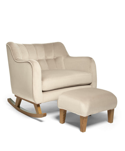 Mamas & Papas Furniture Sets Hilston Cuddle Chair Set in Velvet - Latte