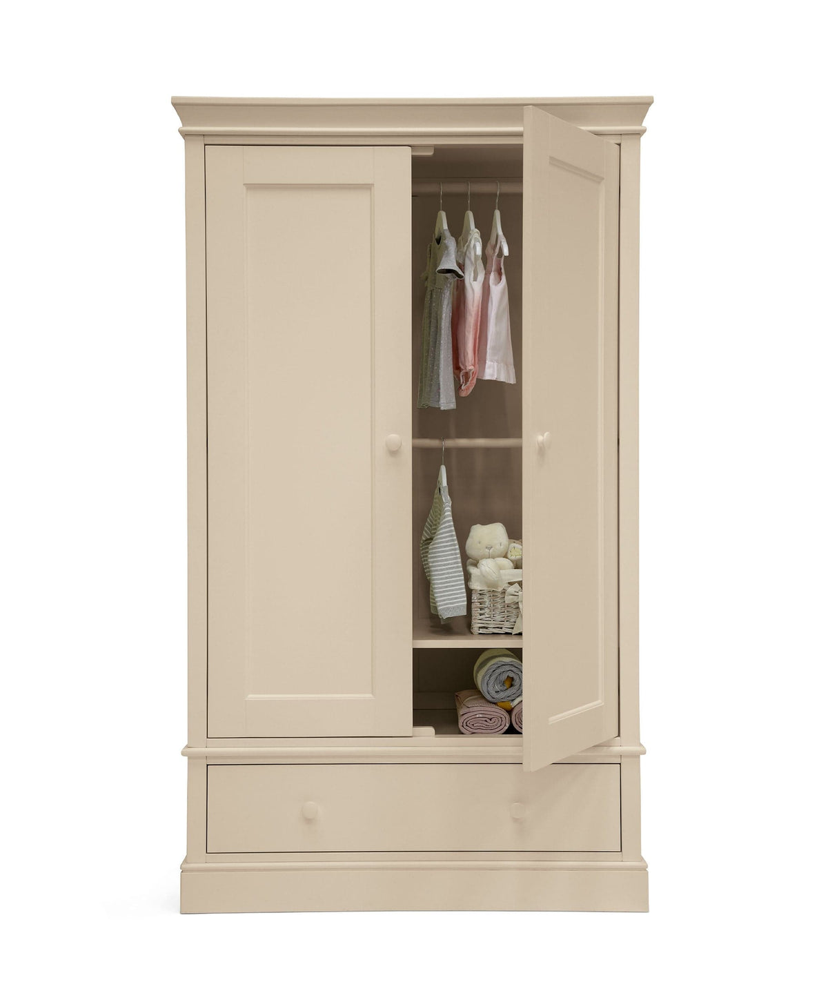 Mamas & Papas Furniture Sets Oxford 3 Piece Cotbed Range with Dresser Changer & Wardrobe - Cashmere