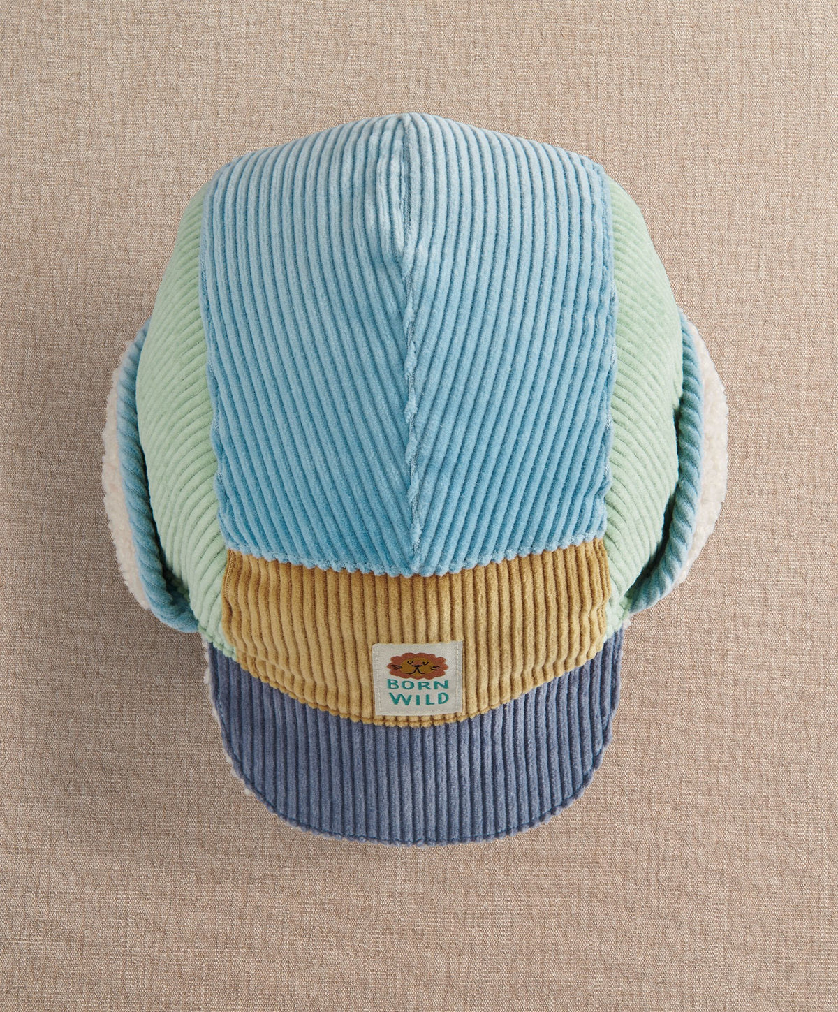 Mamas & Papas Hats & Booties Patchwork Corduroy Trapper Hat