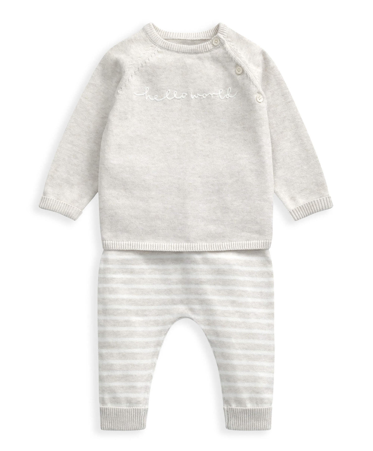 Mamas & Papas Hello World Knit Set (2 Piece) - White