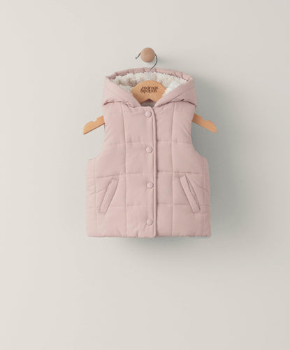Mamas & Papas Jackets & Coats Hooded Gilet - Pink
