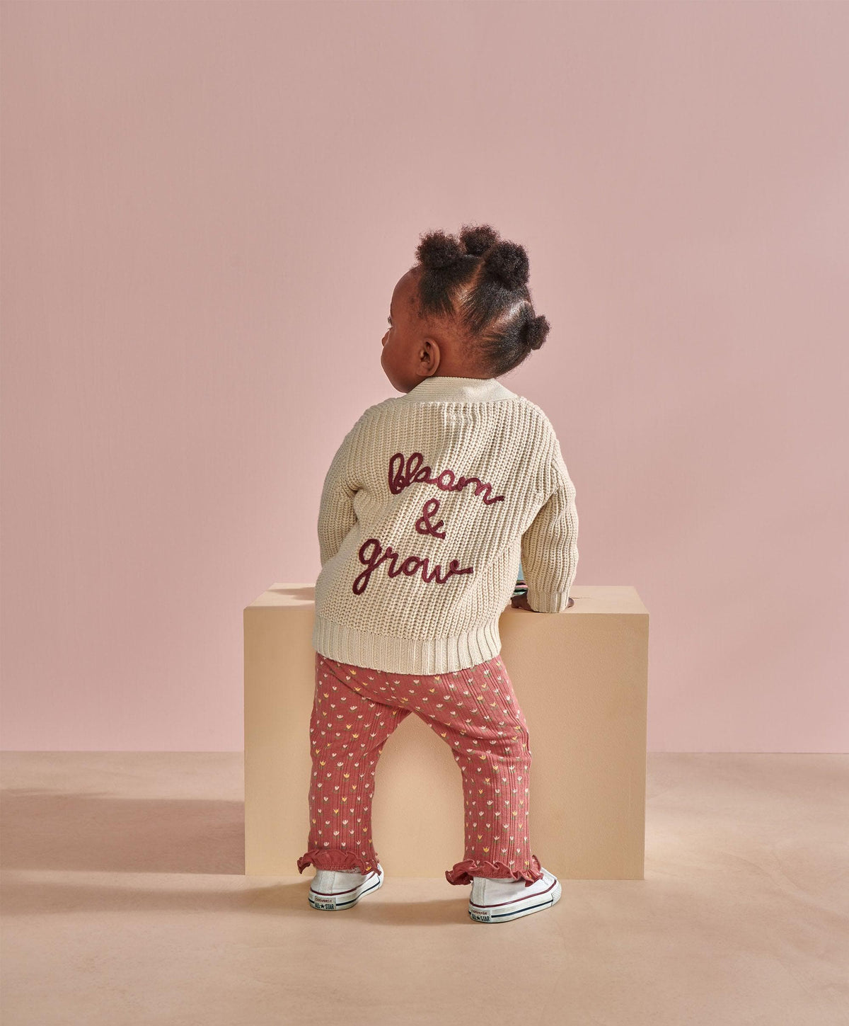 Mamas & Papas Jumpers & Knitwear Embroidered Knitted Cardigan - Cream