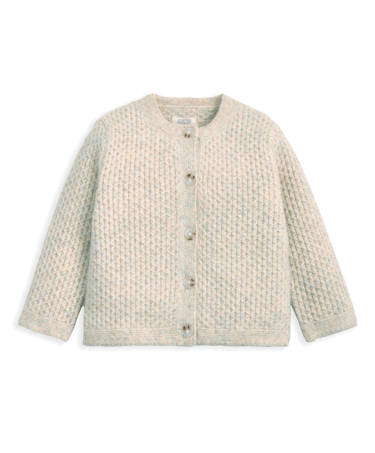 Mamas & Papas Jumpers & Knitwear Knitted Cardigan with Button Fastening - Oatmeal