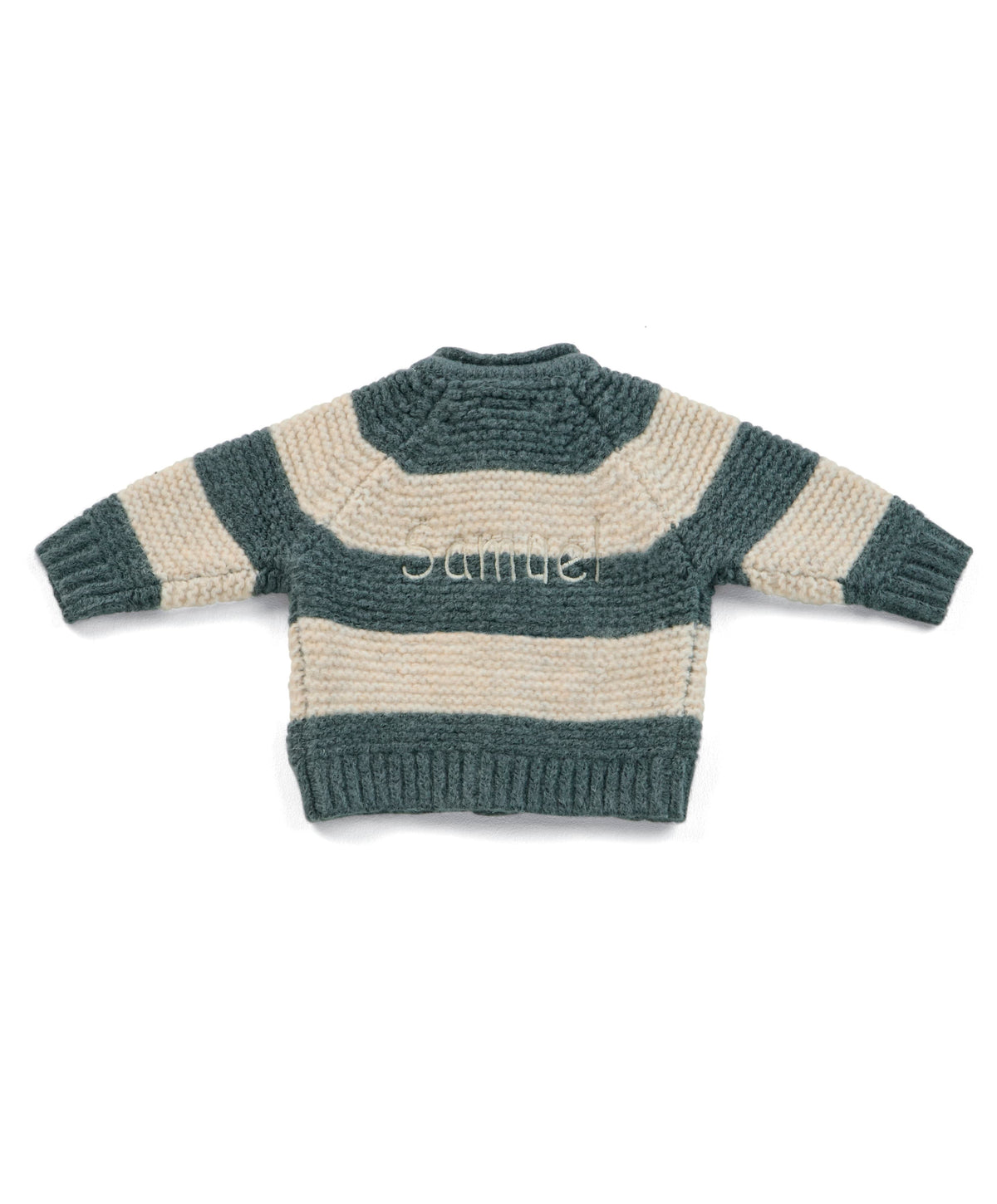 Mamas & Papas Jumpers & Knitwear Striped Knit Cardigan with Raglan Sleeves - Blue