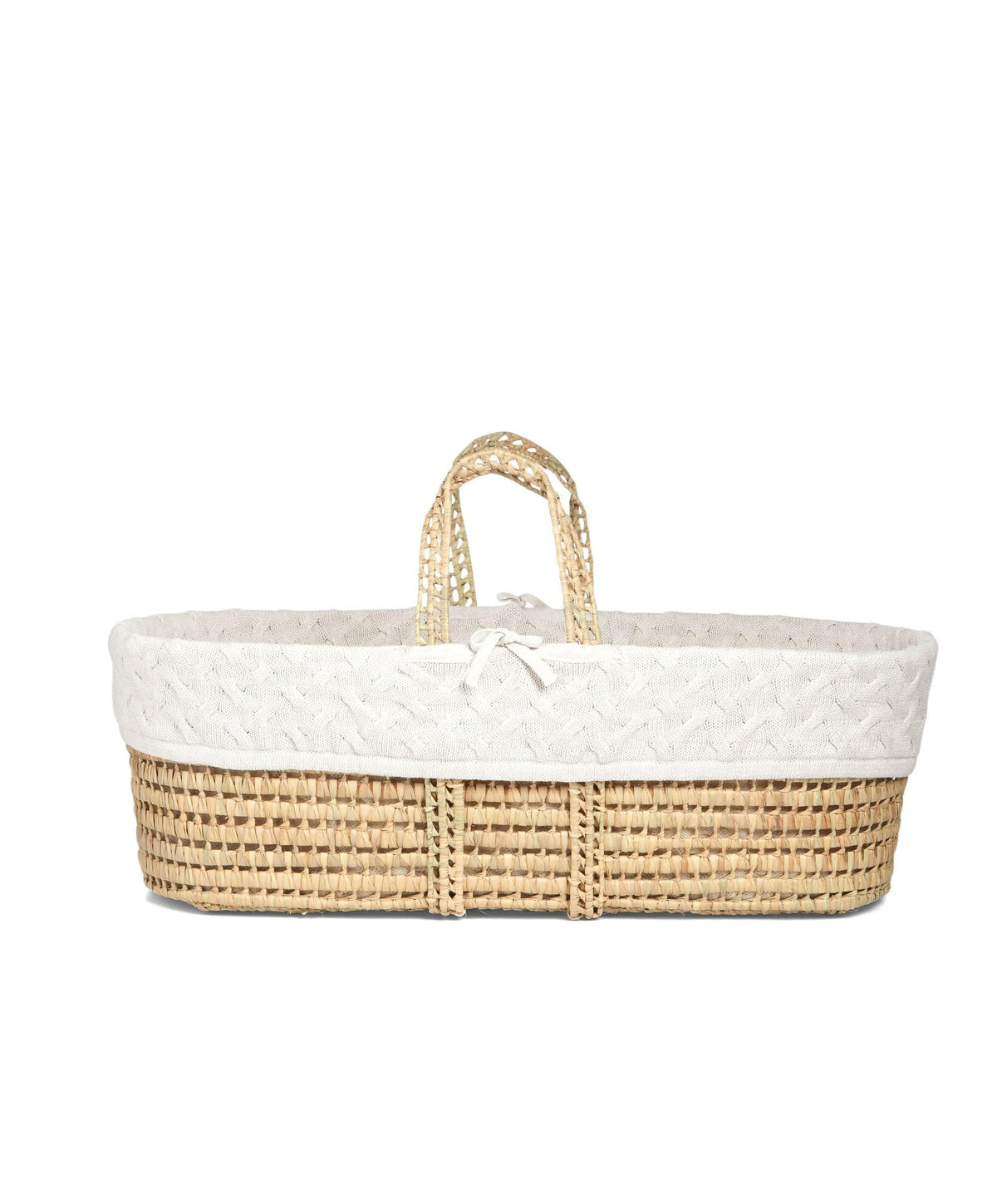 Mamas & Papas Moses Basket Bedding Moses Basket - White Cable Knit