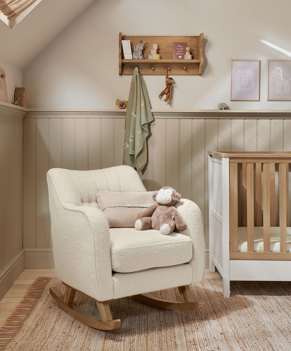 Hilston Nursing Chair Off White Boucle – Mamas Papas UK