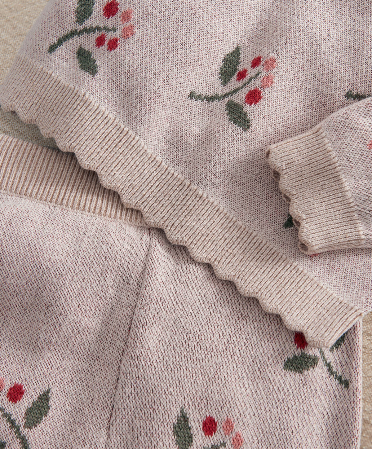 Mamas & Papas Outfits & Sets Berry Knitted Top & Wide Trousers Set