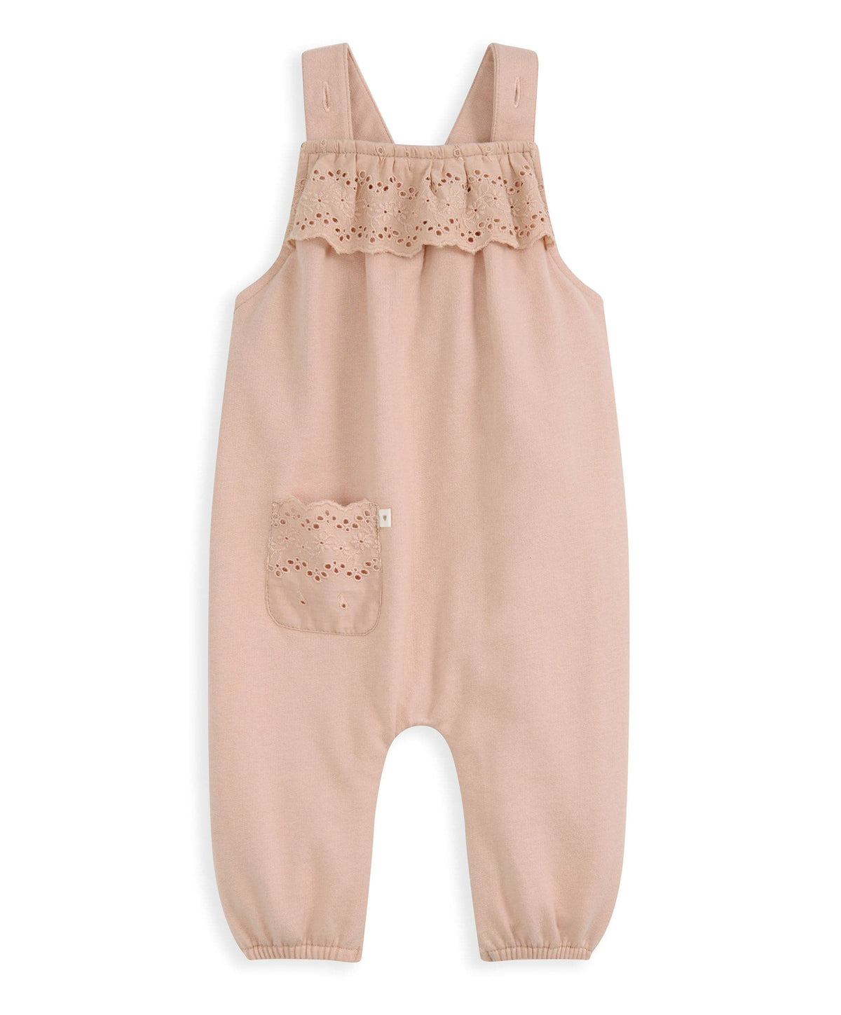 Mamas & Papas Outfits & Sets Broderie Dungarees & Bodysuit Outfit Set